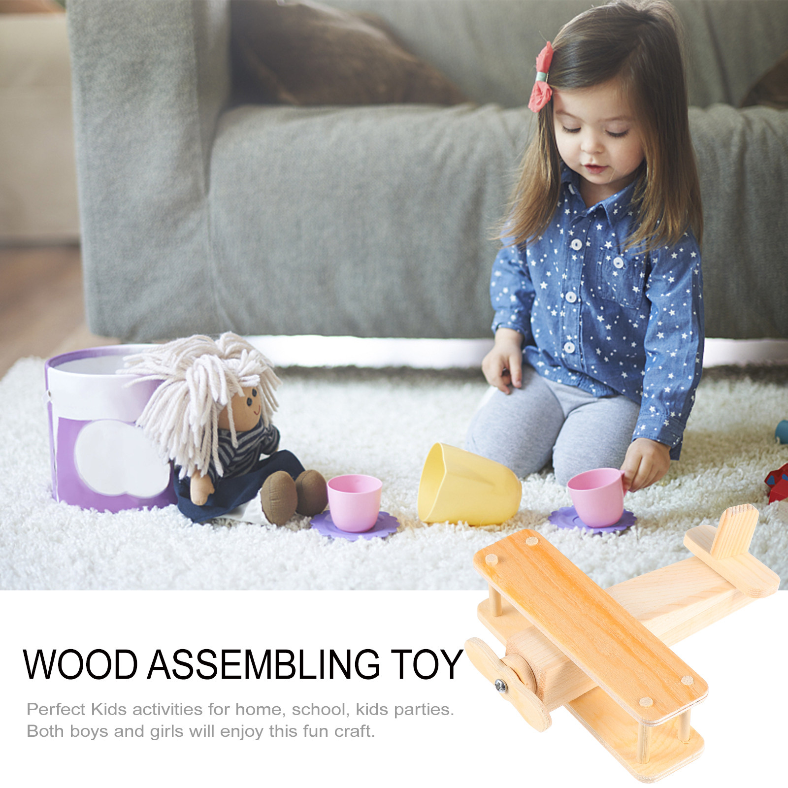 1 Set Mainan Kayu Model Pesawa - Kids Education Activities ulasan dan harga